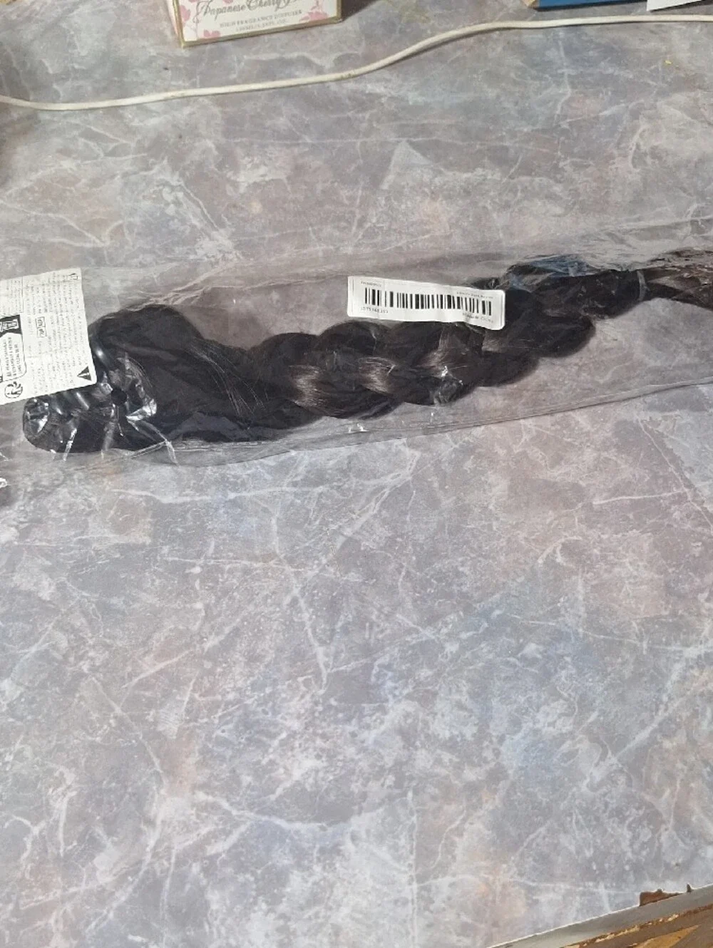 Source Unknown Natural Black Braided Hair Extension